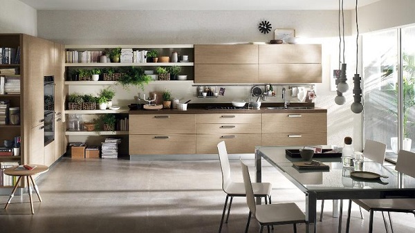 ánh sáng tự nhiên trong thiết kế nội thất bếp