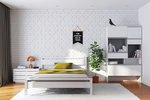Phòng ngủ Scandinavian đơn giản, phong cách. 