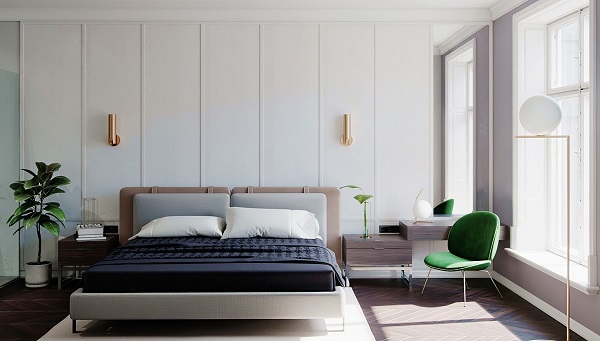 Thiết kế phòng ngủ đơn giản nhưng hiện đại