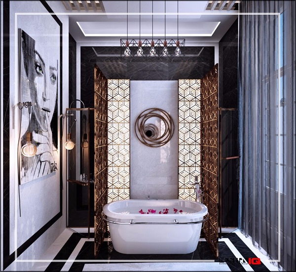 Thiết kế phòng tắm Art Deco đậm chất nghệ thuật