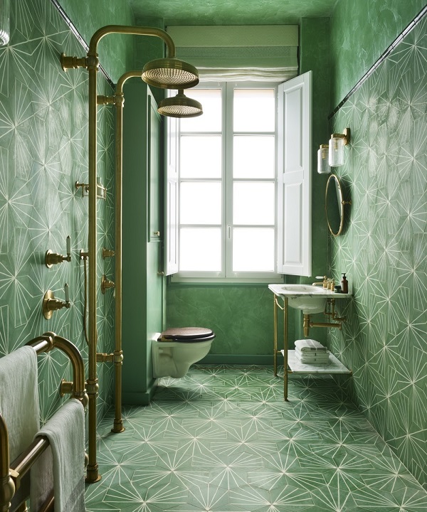 Ứng dụng phong cách Art Nouveau trong thiết kế phòng tắm