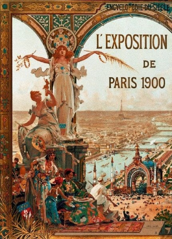Áp phích quảng cáo phong cách Art Nouveau Hội chợ Thế Giới năm 1900 ở Paris