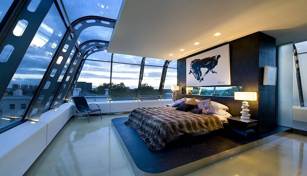 Mẫu phòng ngủ thiết kế theo phong cách Hitech ấn tượng