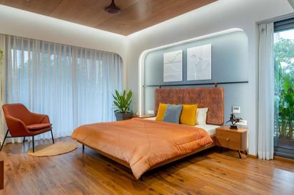 Thiết kê phòng ngủ với tone màu gỗ veneer đa dạng phong phú