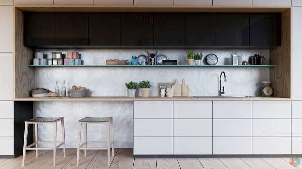 Tủ bếp chữ I thiết kế gọn gàng
