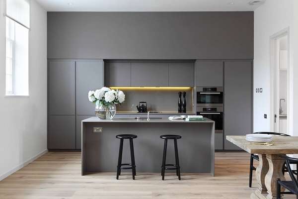 Đơn giản tinh tế tủ bếp gỗ Laminate