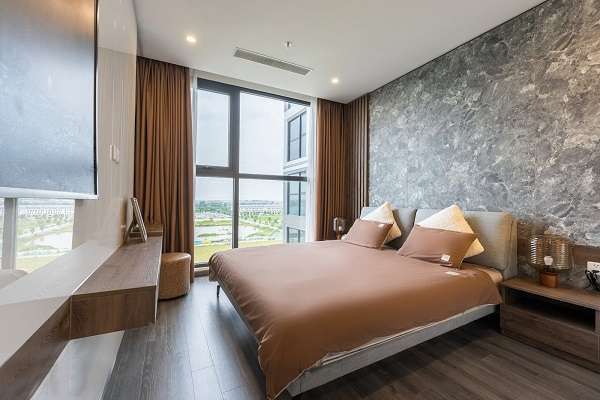 Thiết kế phòng ngủ đơn giản với đường nét sắc sảo, tinh tế