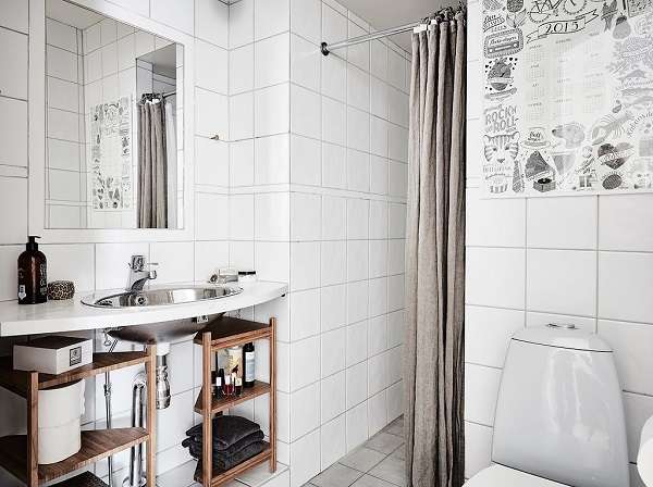Phòng tắm thiết kế với tone màu trắng độc đáo tinh tế