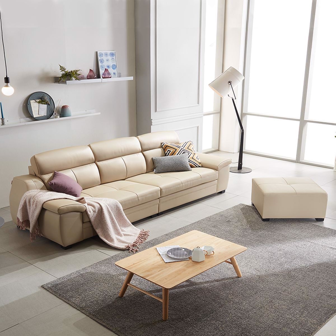 Hình ảnh của SF305 - GHẾ SOFA DA 4 CHỖ NGỒI