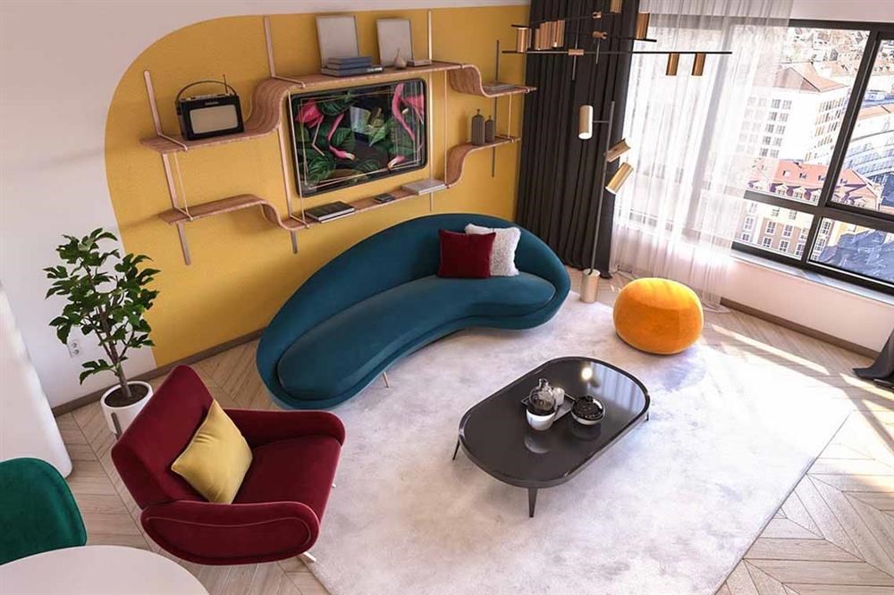 Hình ảnh của Kết hợp màu sắc hấp dẫn trong thiết kế nội thất