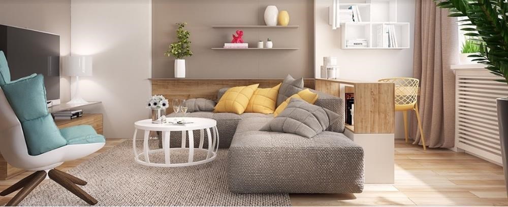 Hình ảnh của 25 phòng khách đẹp với tone màu vàng