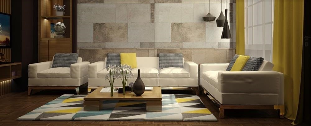 Hình ảnh của 25 phòng khách đẹp với tone màu vàng