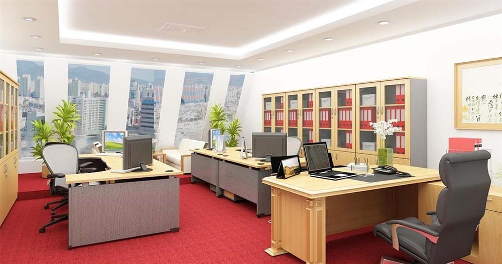 Hình ảnh của Cách bố trí nội thất và ánh sáng phòng làm việc