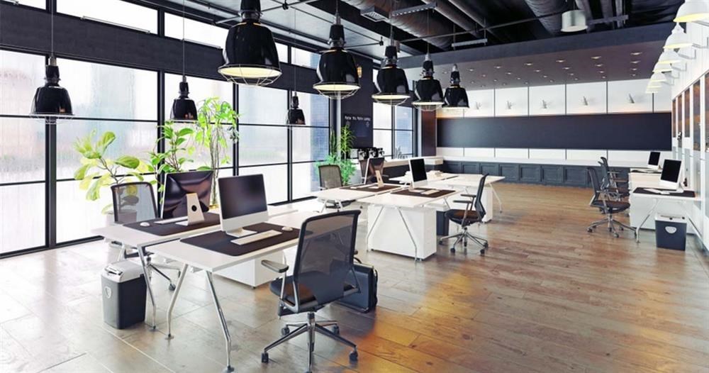 Hình ảnh của Cách bố trí nội thất và ánh sáng phòng làm việc