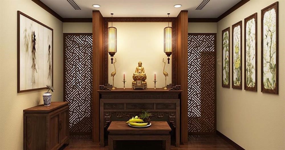 Hình ảnh của Cách bố trí nội thất và ánh sáng phòng thờ