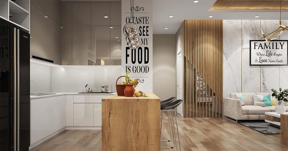 Hình ảnh của Nội thất bếp cho căn hộ chung cư nhỏ