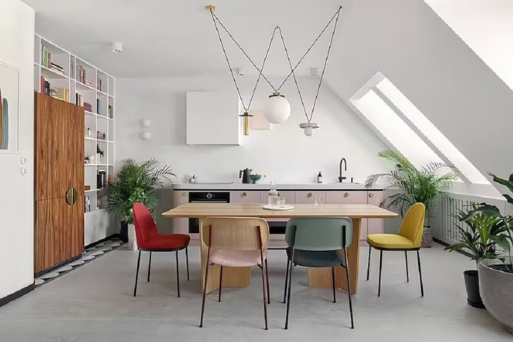 Thiết kế tầng áp mái tiện nghi với nội thất hợp lý