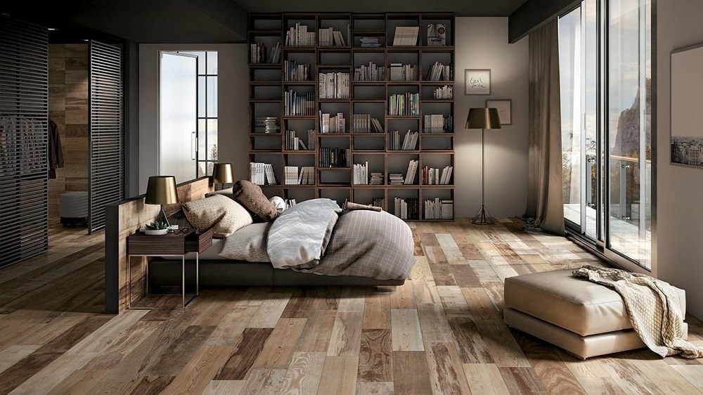 Phòng ngủ với hệ thống cửa kính lớn