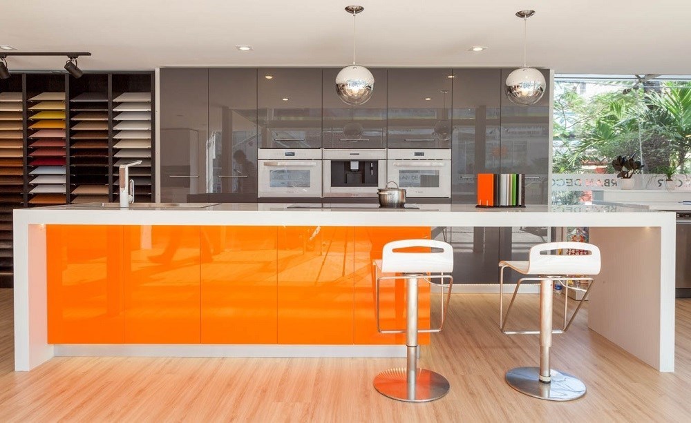 Tủ bếp Acrylic sang trọng