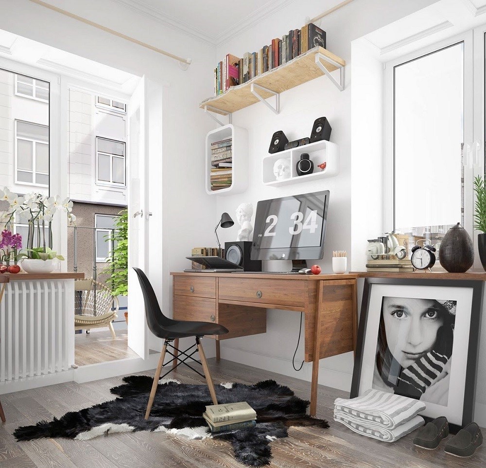 không gian làm việc sáng sủa và thoáng mát