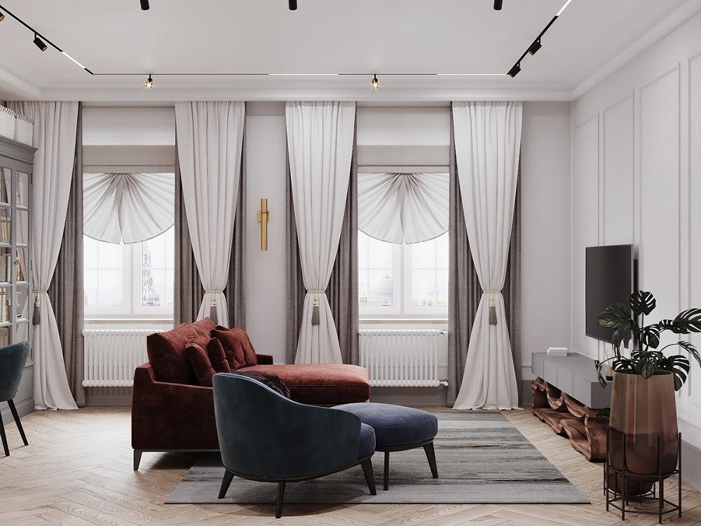 Nội thất cổ điển tinh tế đan xen đường nét hiện đại