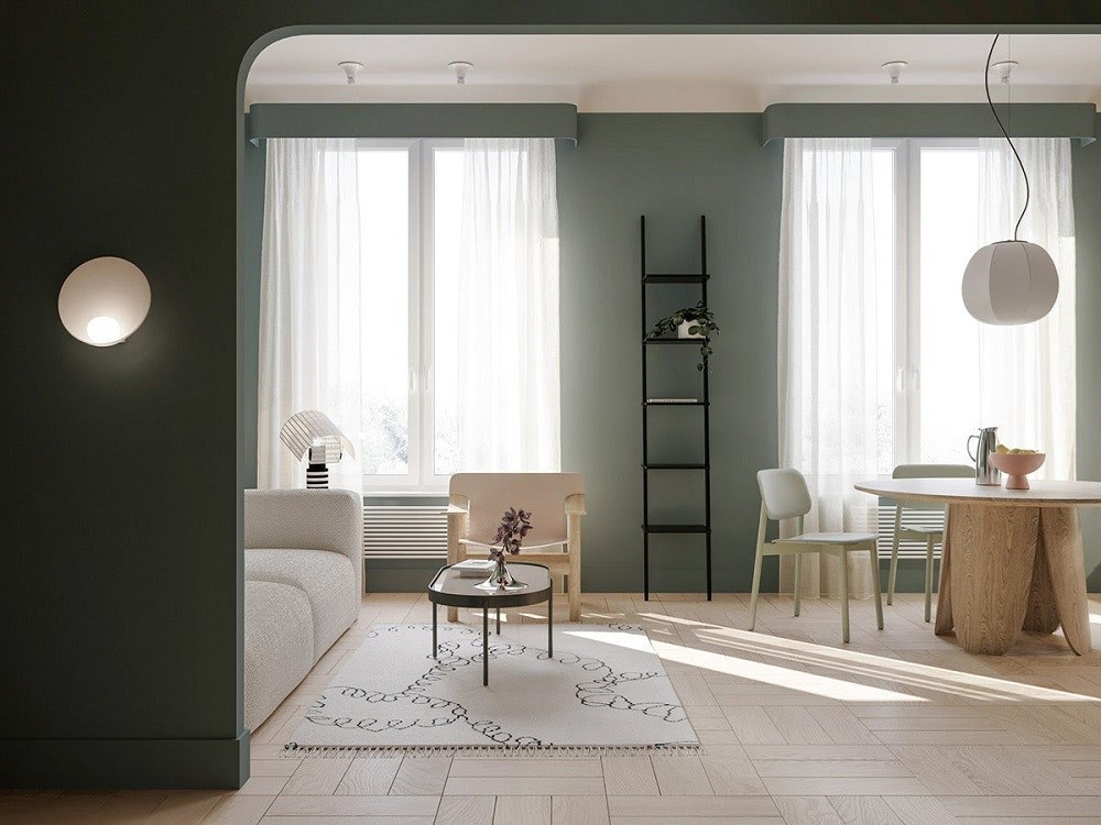 Thiết kế căn hộ 98m2 tại Nga