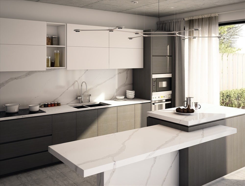 Sử dụng đá Vicostone thiết kế bếp