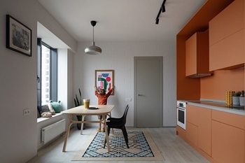 Hình ảnh nhóm sản phẩm Rung cảm trước nội thất chung cư màu cam độc đáo