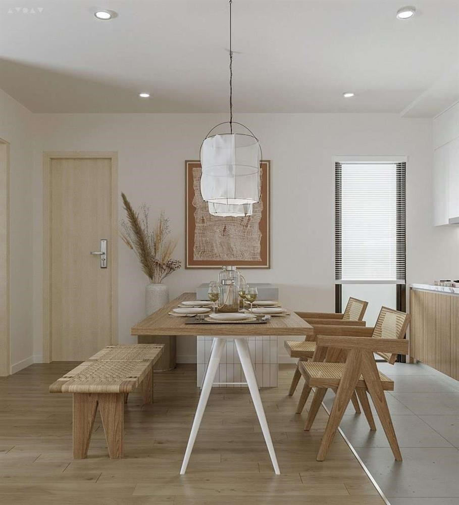 Bàn ăn hình chữ nhật bằng gỗ có thiết kế độc đáo. Chất liệu tự nhiên, gần gũi, ấm áp.