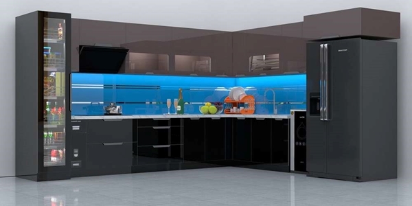 Hình ảnh nhóm sản phẩm Tủ bếp inox cánh kính là gì ?