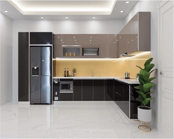 Hình ảnh nhóm sản phẩm Tủ bếp inox cánh kính có những loại nào ?