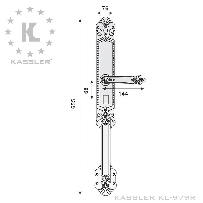 Hình ảnh của Khóa điện tử Kassler KL 979 R/ Khóa vân tay tân cổ