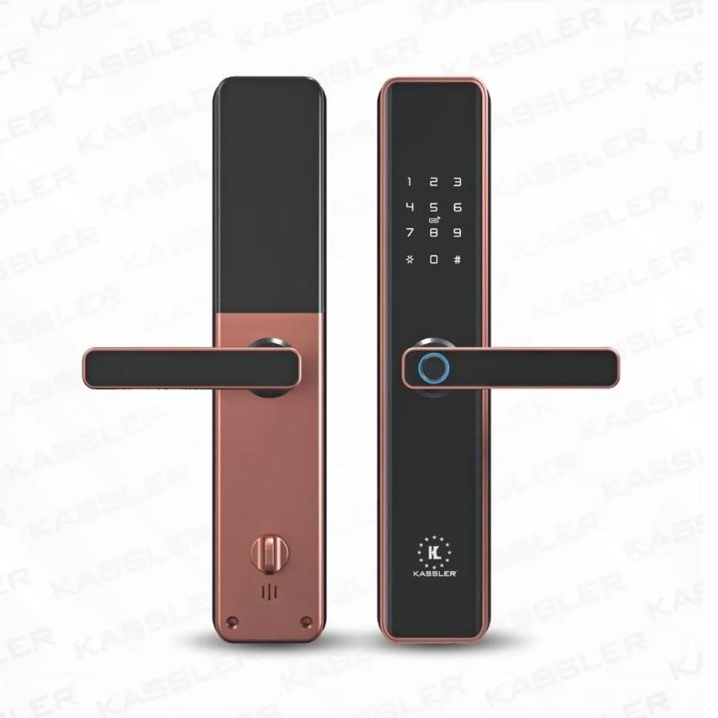 Khóa cửa vân tay Kassler KL-669 COPPER APP ( MÀU ĐỒNG)