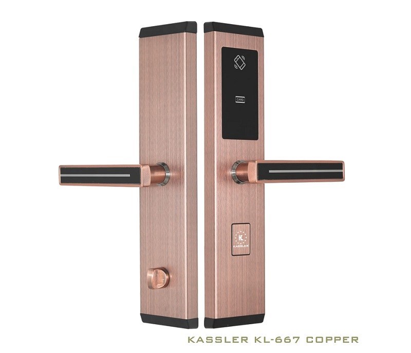 Hình ảnh của Khóa điện tử Kassler KL-667 Copper/ Khóa vân tay