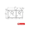 Thiết kế của Chậu rửa bát Workstation - Topmount Sink KN8250TD