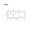 Thiết kế  của Chậu rửa bát Konox Topmount UNICO 11652