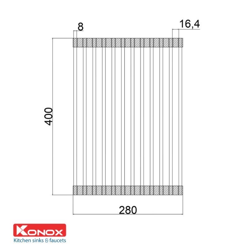 Thiết kế của Thanh lưới Konox Roller Mat RM01