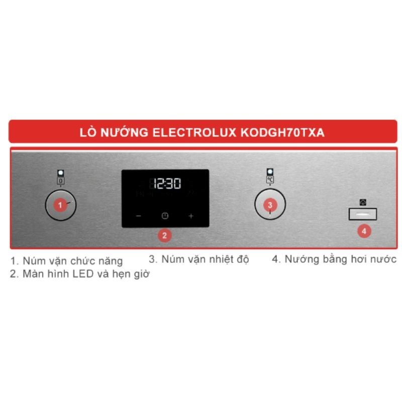 Bảng điều khiển lò nướng âm tủ 72L Electrolux KODGH70TXA