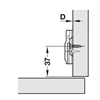 Kích thước đế bản lề Metalla SM không bật Hafele 315.98.670