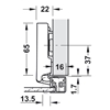 Kích thước bản Lề Metalla SM 110º Trùm Ngoài Hafele 315.26.710