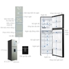 Kích thước tủ lạnh 2 cánh ngăn đá trên Inverter 347 lít Aqua AQR-T390FA(WGM)