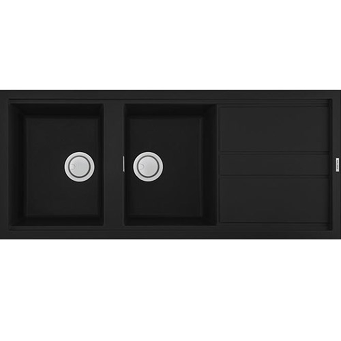 Hình ảnh của Chậu rửa chén bát bằng đá Granite Malloca màu đen NERO G-50040