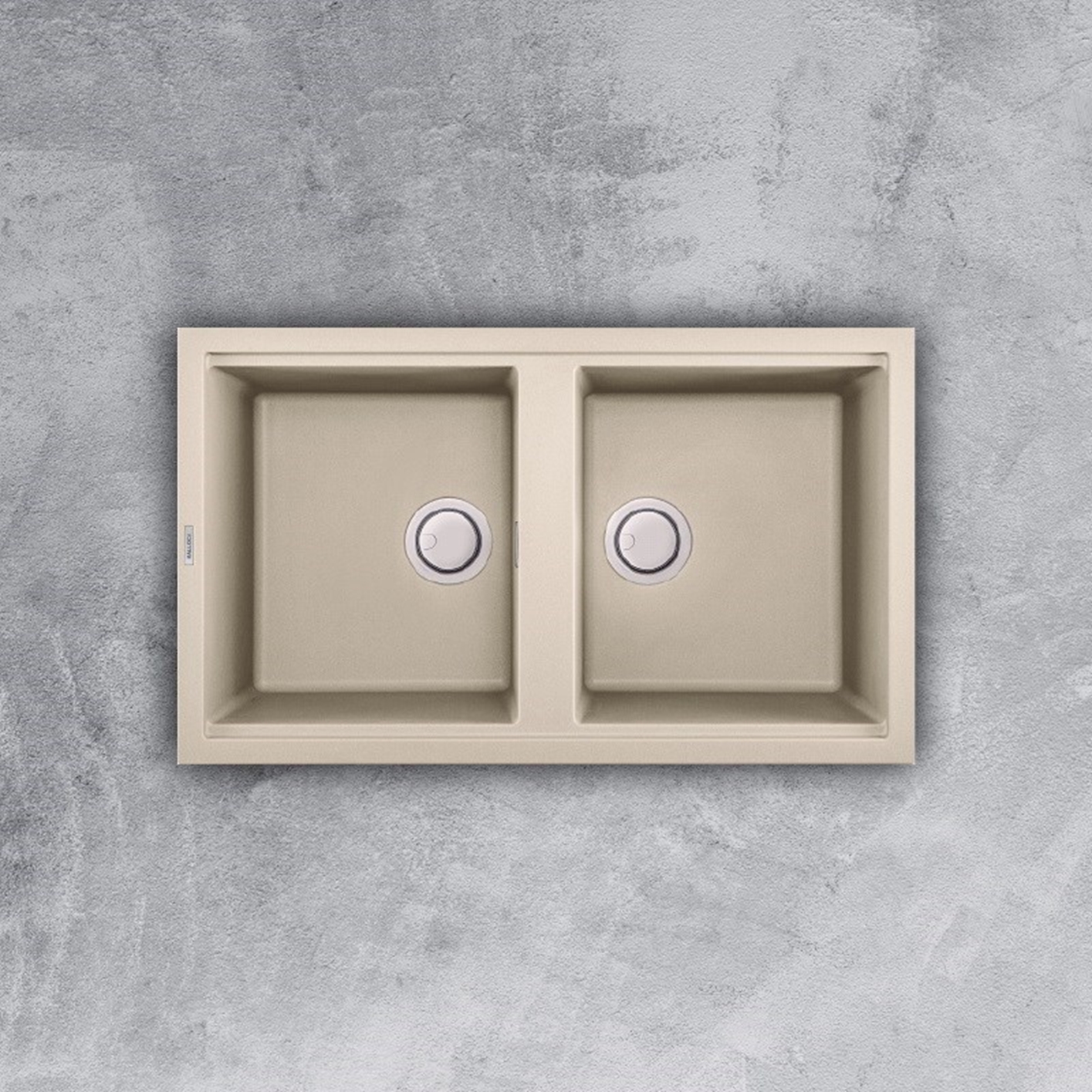 Hình ảnh của Chậu rửa chén bát bằng đá Granite Malloca màu kem BIANCO K-45062