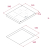 Bếp từ 3 vùng nấu Teka IBF 63210 SCG BK 112520055