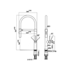Vòi rửa bát Hafele HT24-SH1F527-BR 570.85.051 có dây rút
