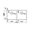 Chậu rửa bát Inox 2 hố Hafele 567.24.437